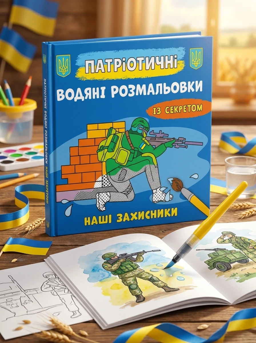 Патріотичні водяні розмальовки із секретом. Наші захисники, — Дитяча література