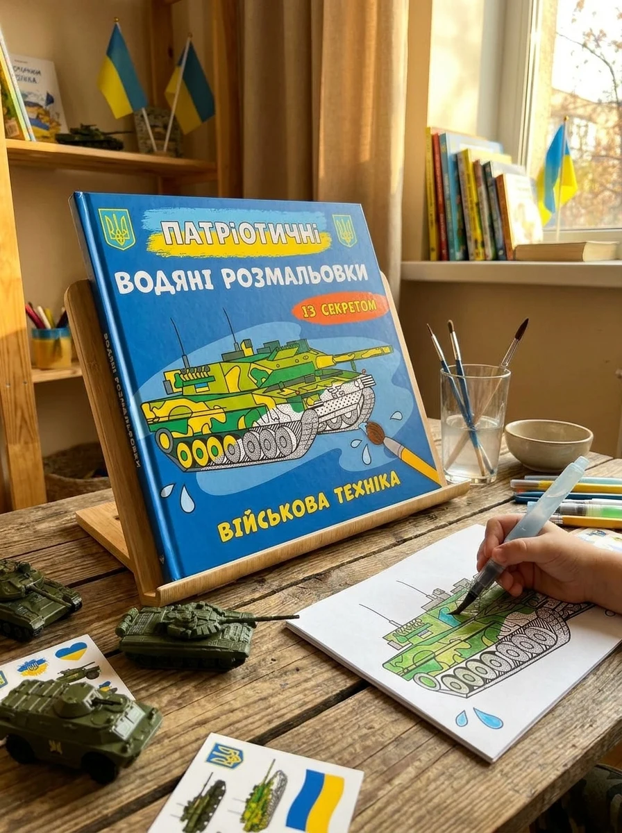 Патріотичні водяні розмальовки із секретом. Військова техніка, — Дитяча література