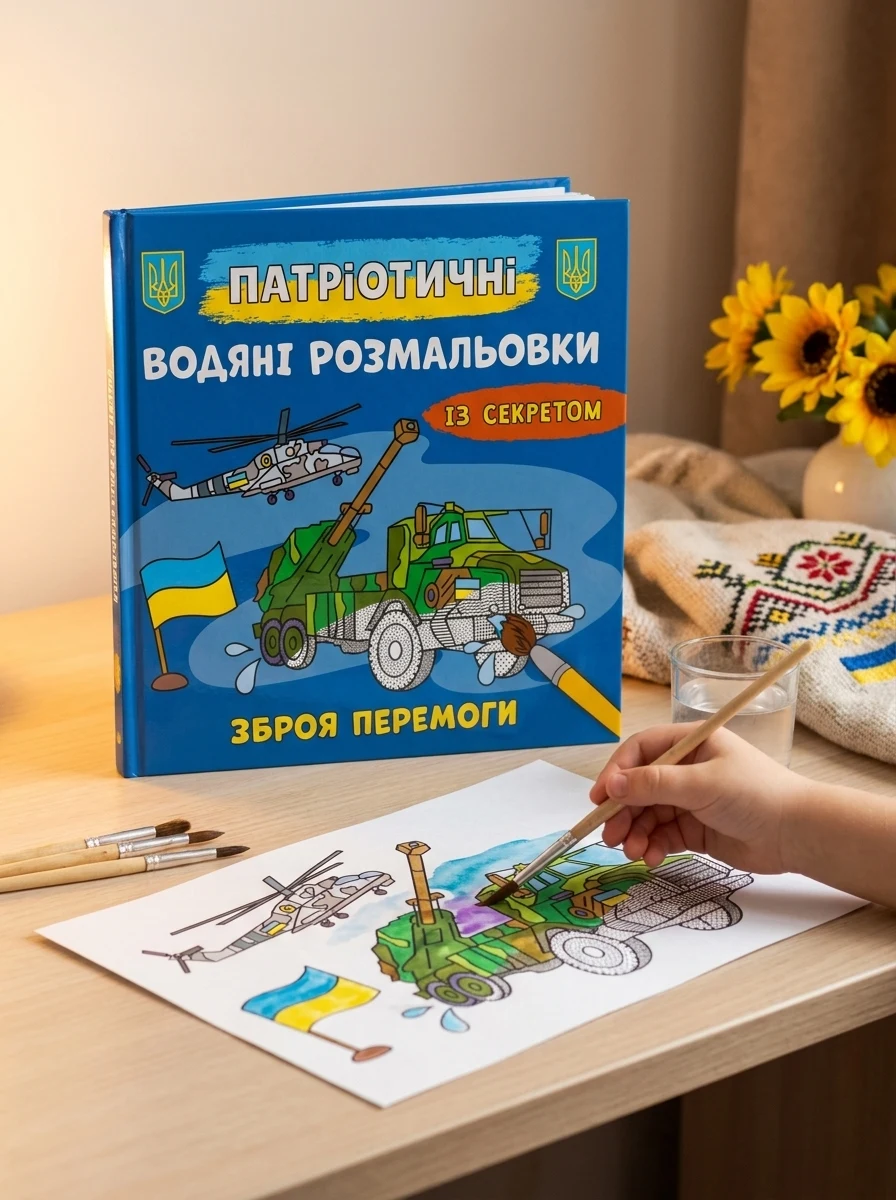 Патріотичні водяні розмальовки із секретом. Зброя перемоги, — Дитяча література