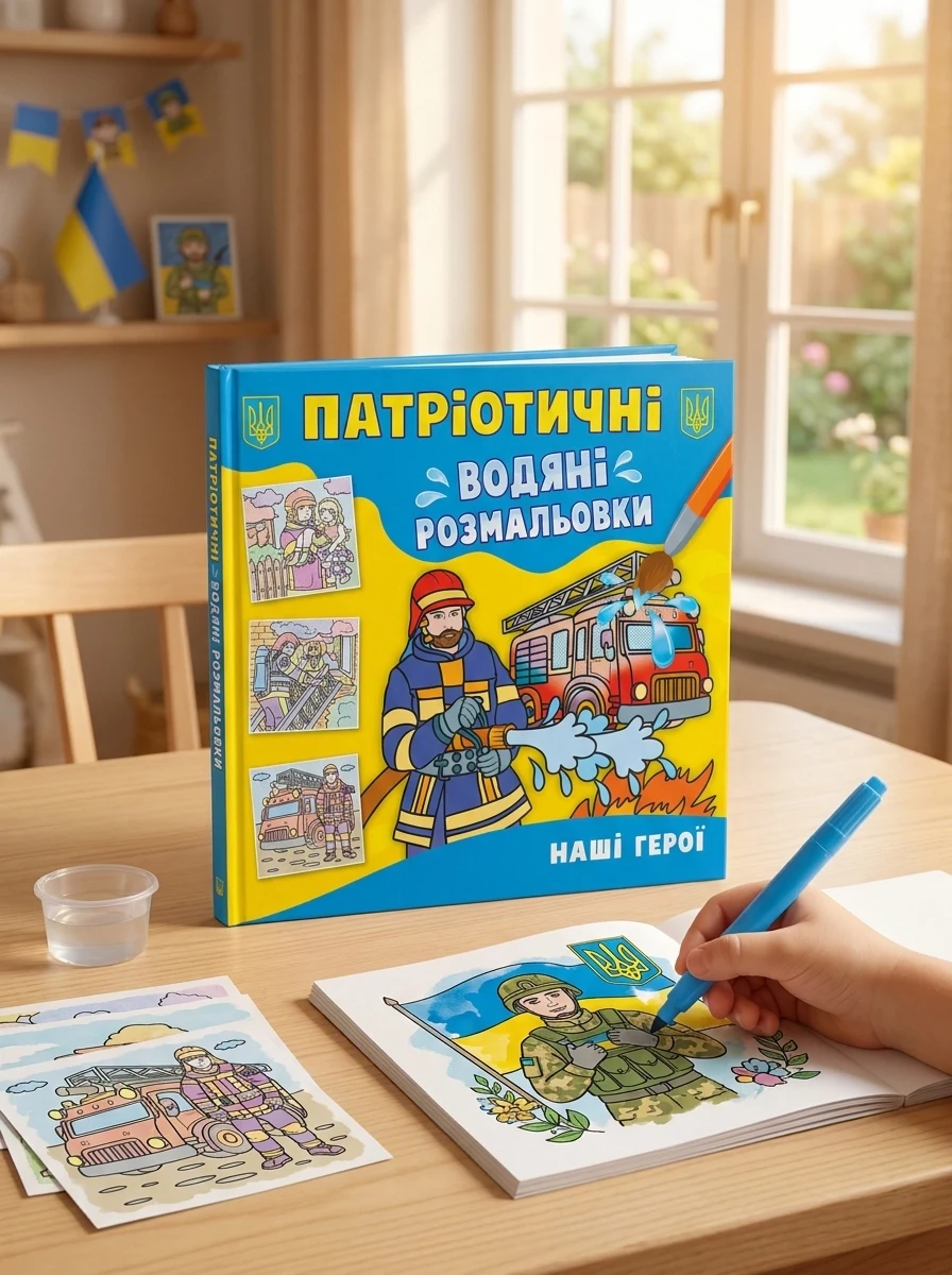 Патріотичні водяні розмальовки. Наші герої, — Дитяча література