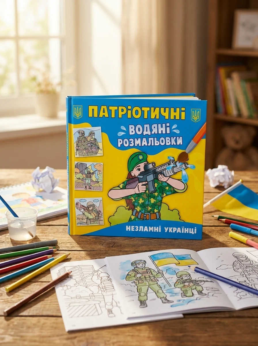 Патріотичні водяні розмальовки. Незламні українці, — Дитяча література