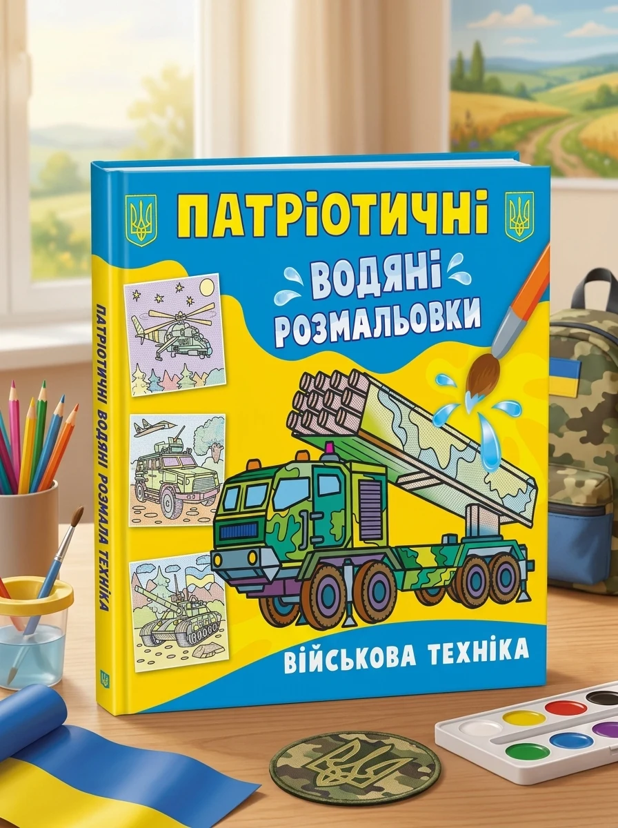 Патріотичні водяні розмальовки. Військова техніка, — Дитяча література