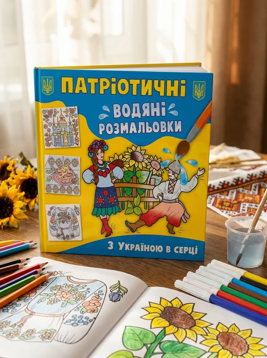 Патріотичні водяні розмальовки. З Україною в серці, — Дитяча література