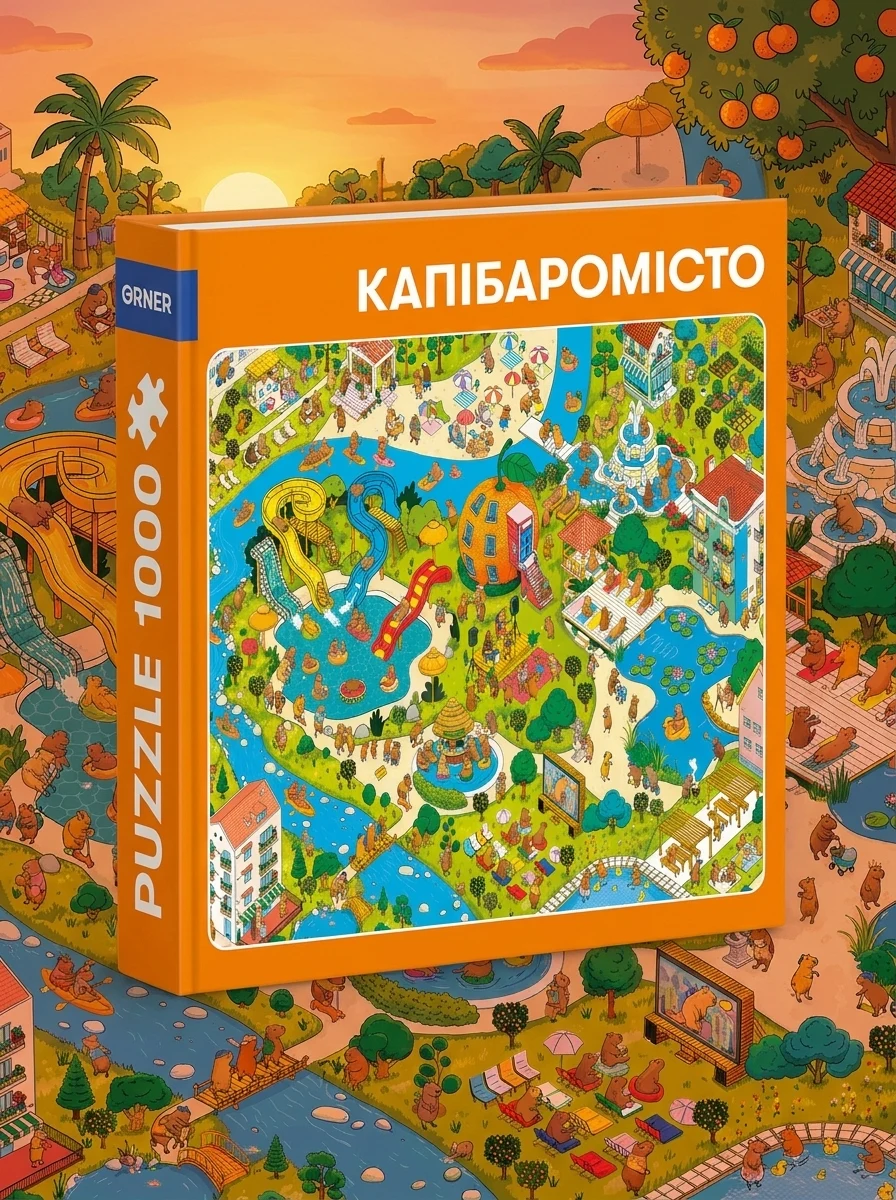 Пазл "Капібаромісто" 1000 елементів, обкладинка