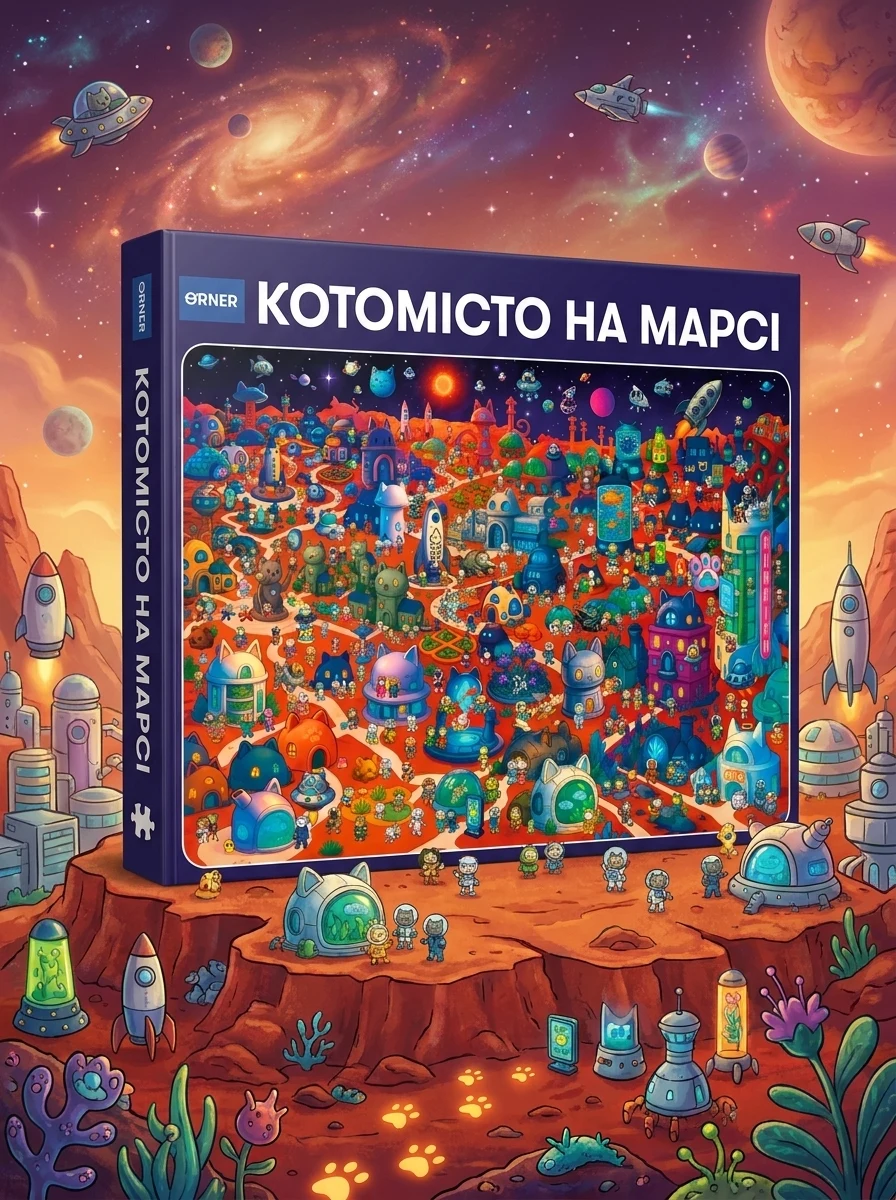Пазли "Котомісто на Марсі" 1000 елементів, обкладинка