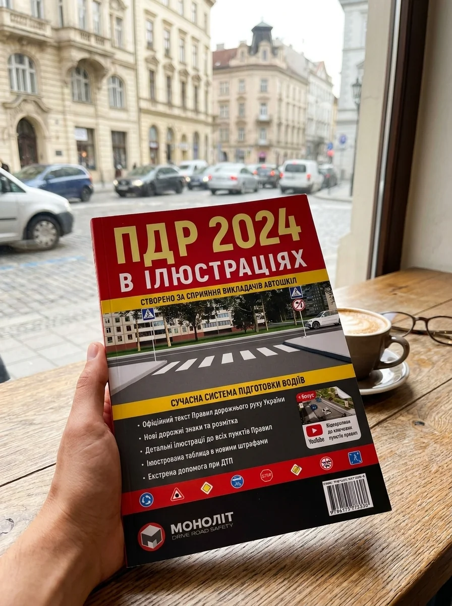 ПДР 2024. Ілюстрований навчальний посібник, обкладинка