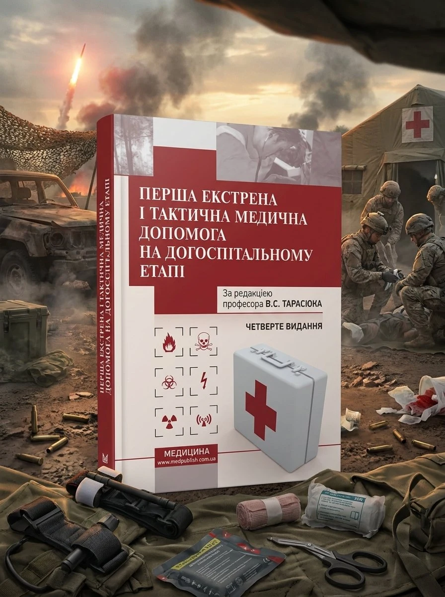 Перша екстрена і тактична медична допомога на догоспітальному етапі — В.С Тарасюк, обкладинка
