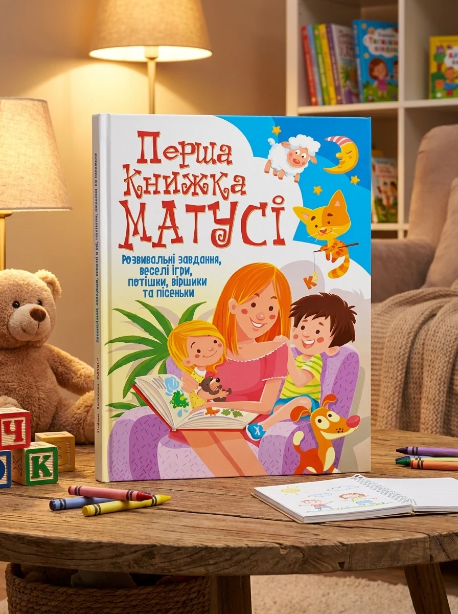 Перша книжка матусі. Розвивальні завдання, веселі ігри, потішки — Дім, сім'я, релігія