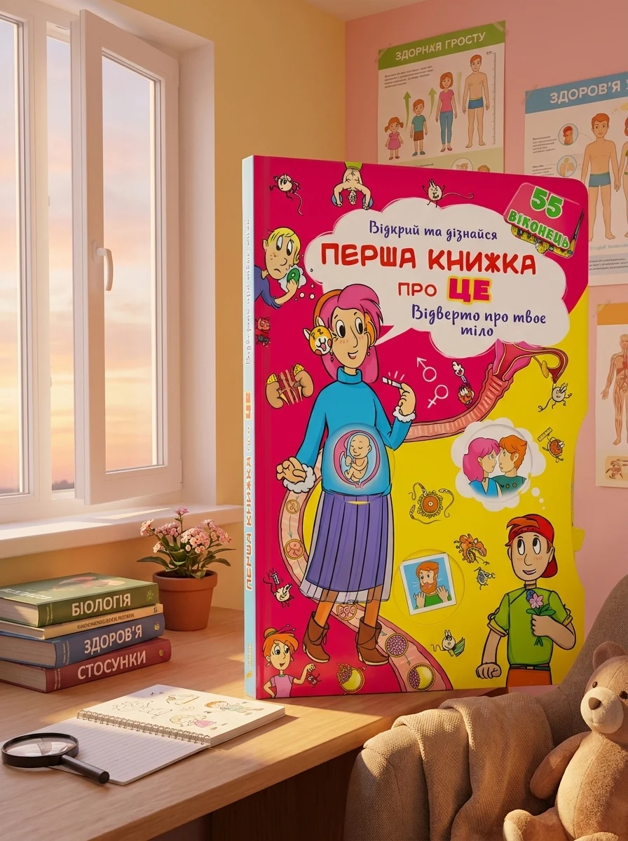 Перша книжка про ЦЕ. Відверто про твоє тіло. Відкрий та дізнайся (55 віконець) — Навчальна література