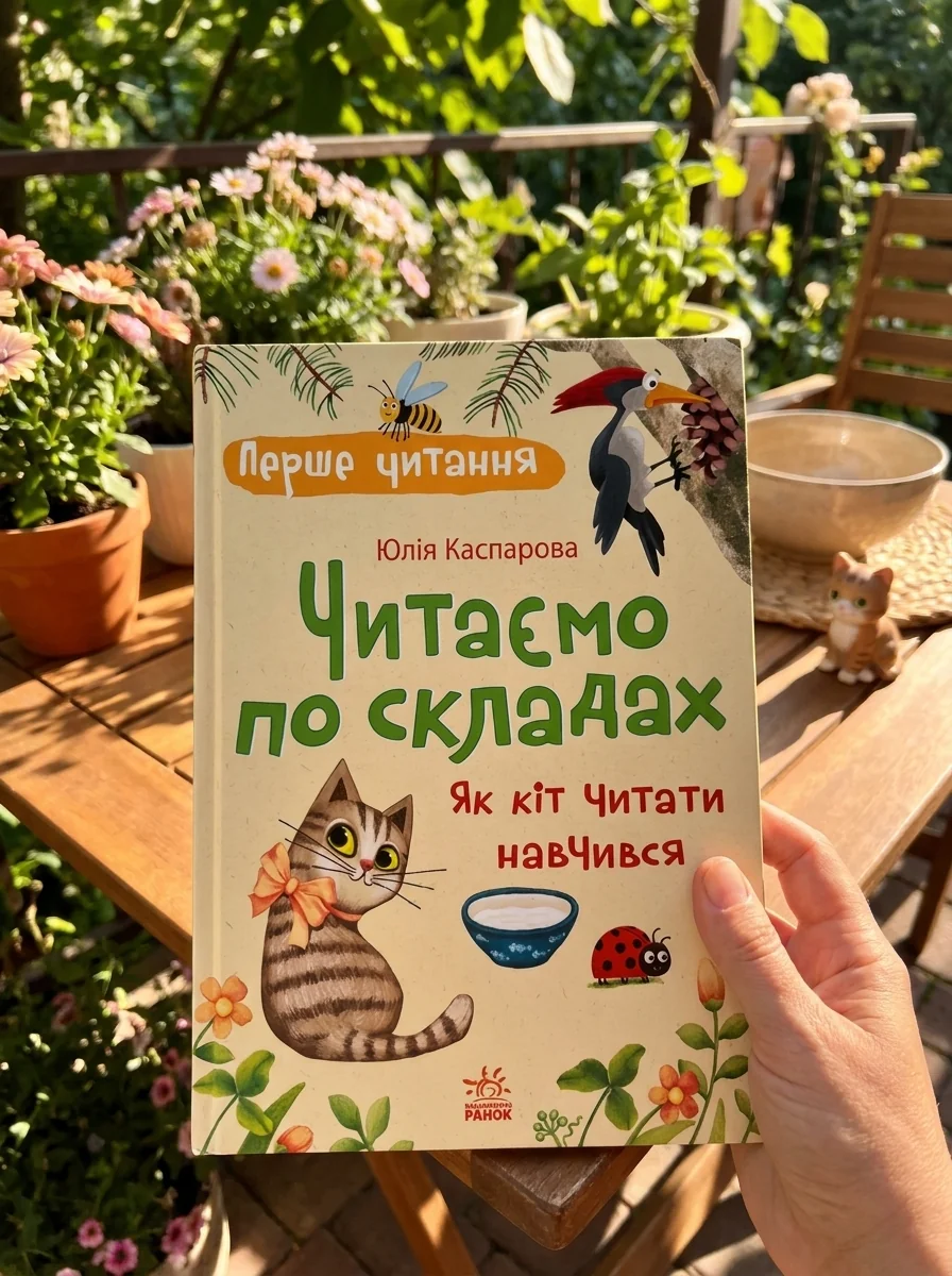 Перше читання. Читаємо по складах. Як кіт читати навчився