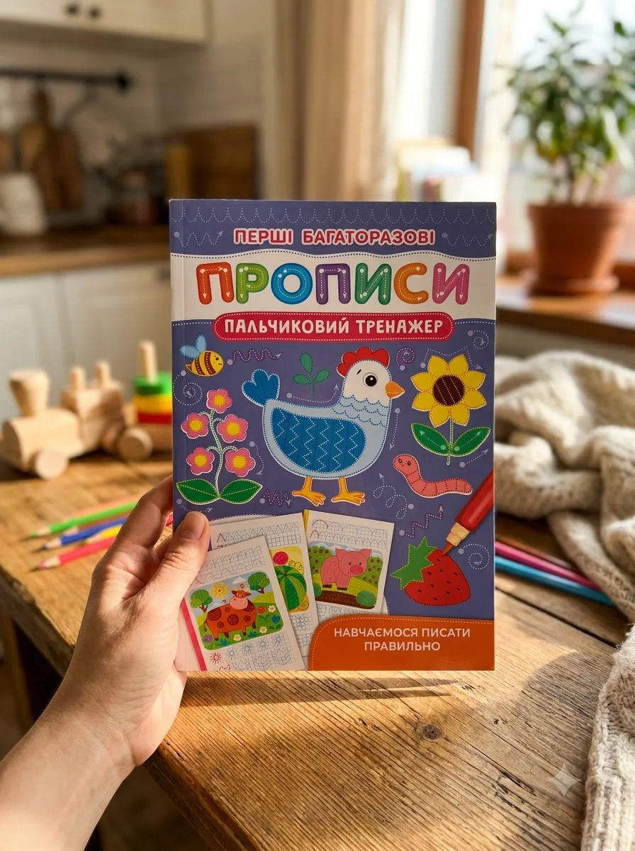 Перші багаторазові прописи. Пальчиковий тренажер. Навчаємося писати правильно — Дім, сім'я, релігія