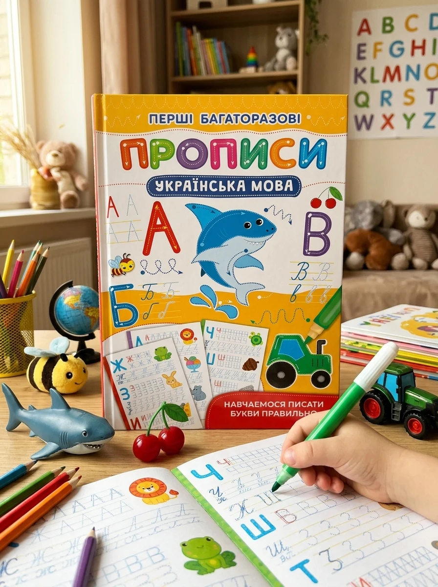 Перші багаторазові прописи. Українська мова. Навчаємося писати букви правильно, — Вивчення мов