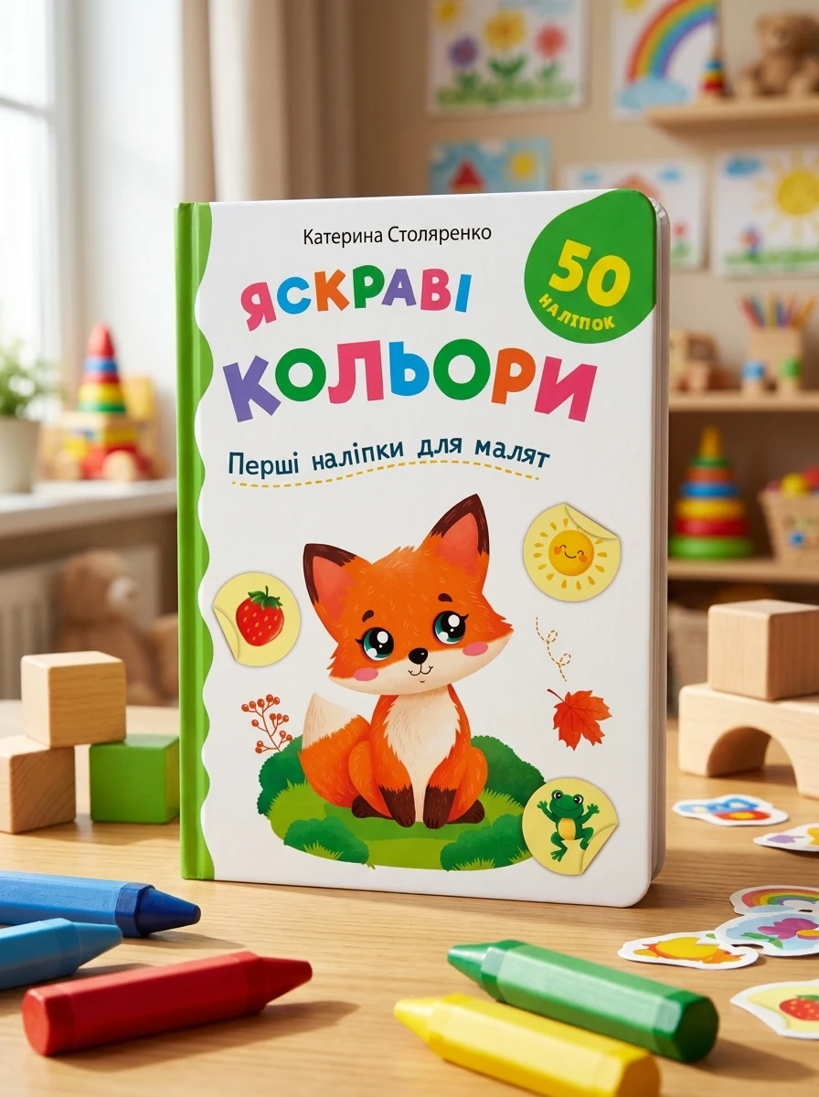 Перші наліпки для малят. Яскраві кольори — Дитяча література