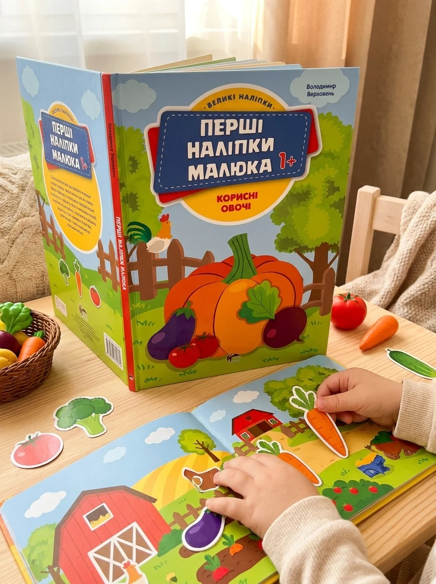 Перші наліпки для малят. Корисні овочі — Дитяча література