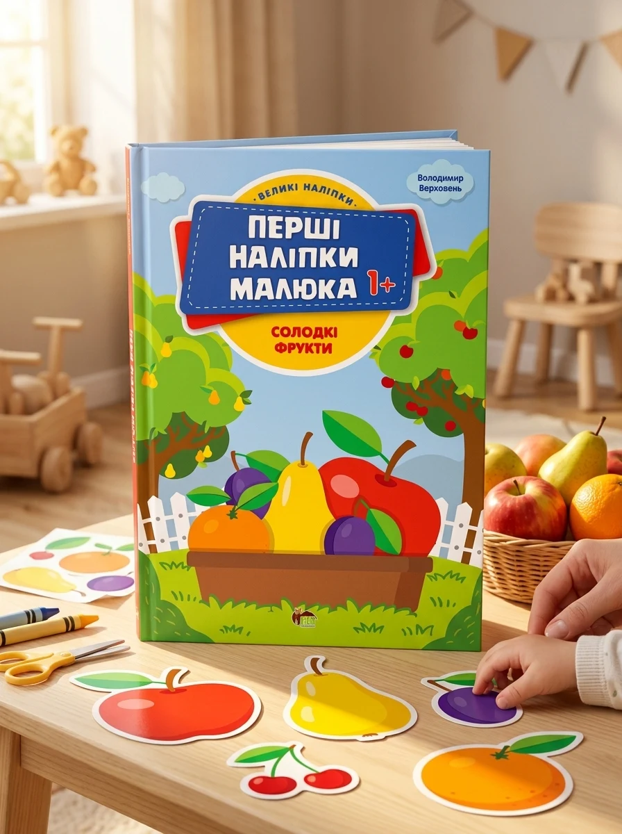 Перші наліпки для малят. Солодкі фрукти