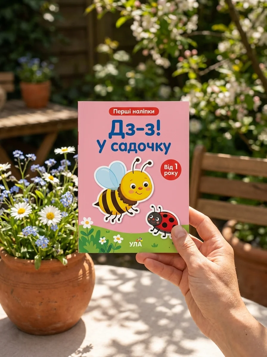 Перші наліпки. Дз-з! У садочку. Від 1 року — Книги з наліпками