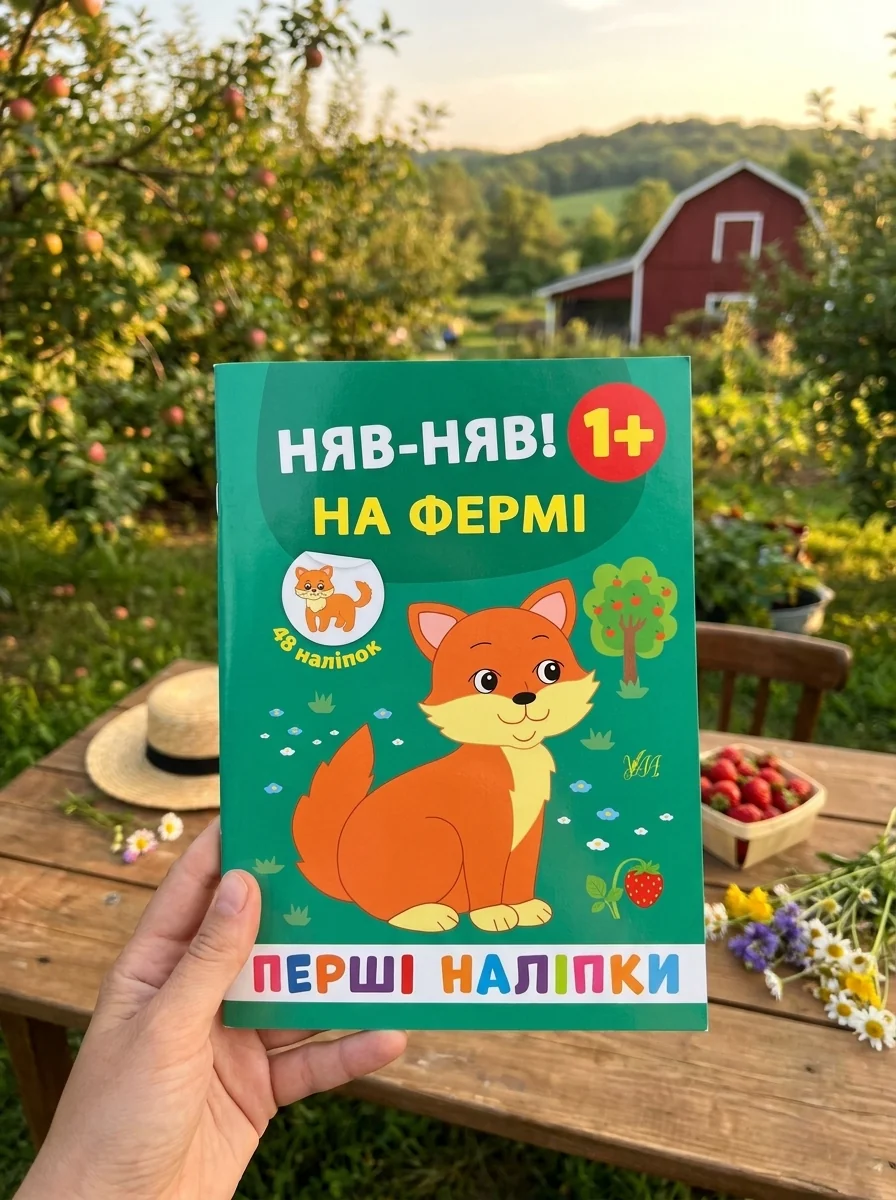 Перші наліпки. Няв-няв! На фермі. Від 1 року — Книги з наліпками