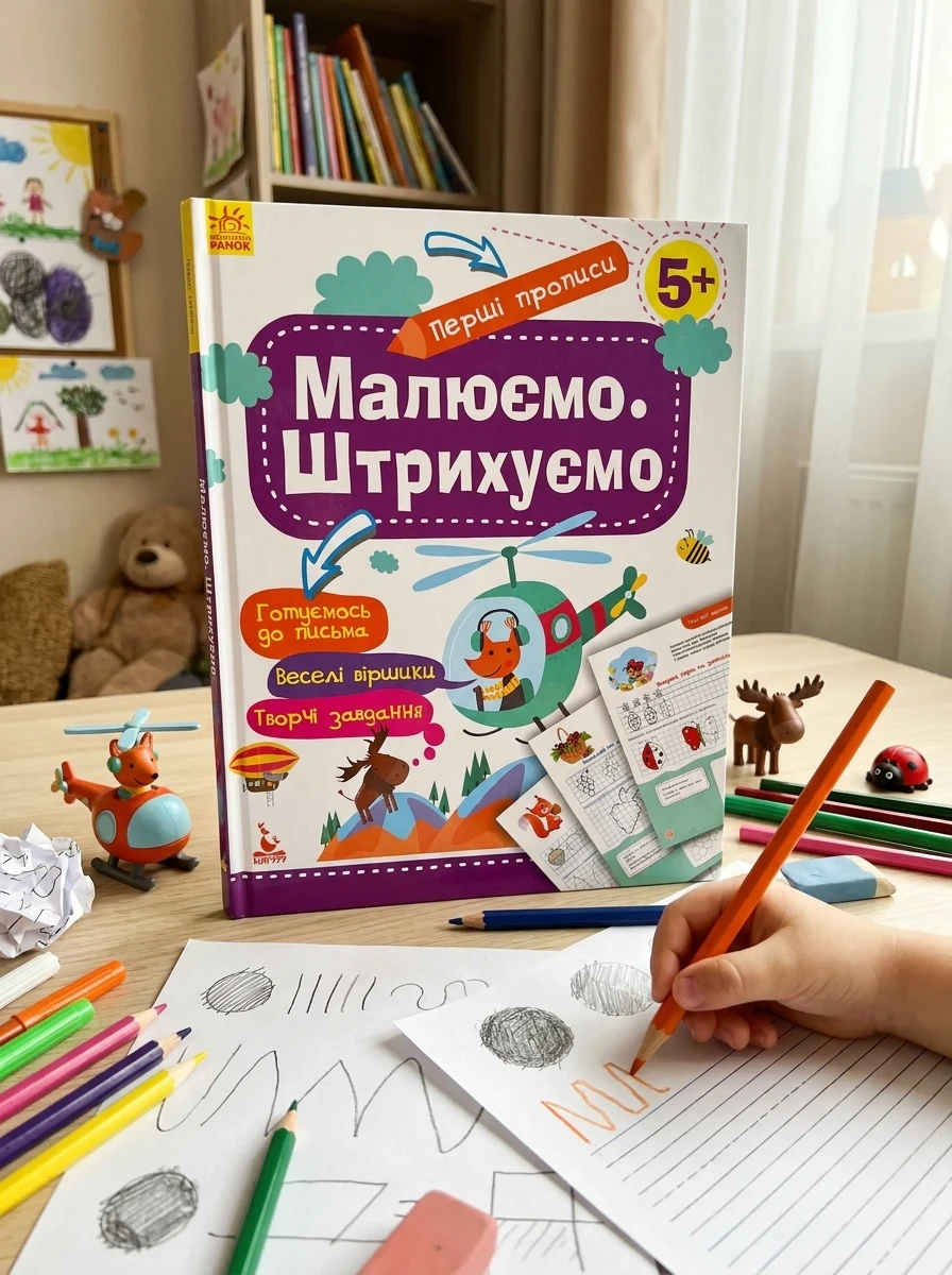 Перші прописи. 5+ Малюємо. Штрихуємо, — Дім, сім'я, релігія