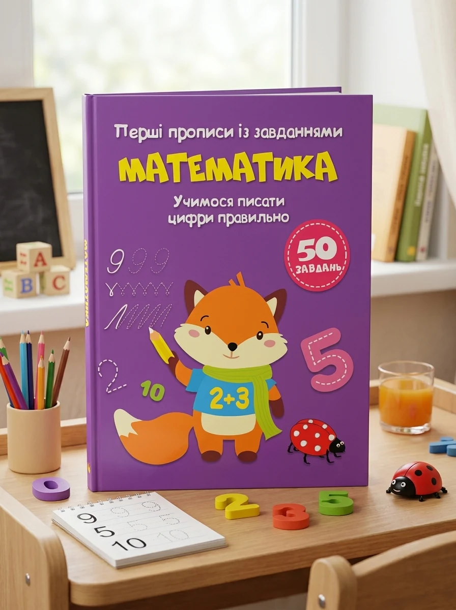 Перші прописи із завданнями. Математика — Дитяча література