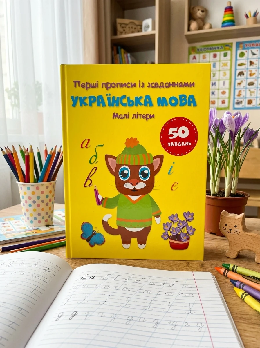 Перші прописи із завданнями. Українська мова. Малі літери, — Вивчення мов