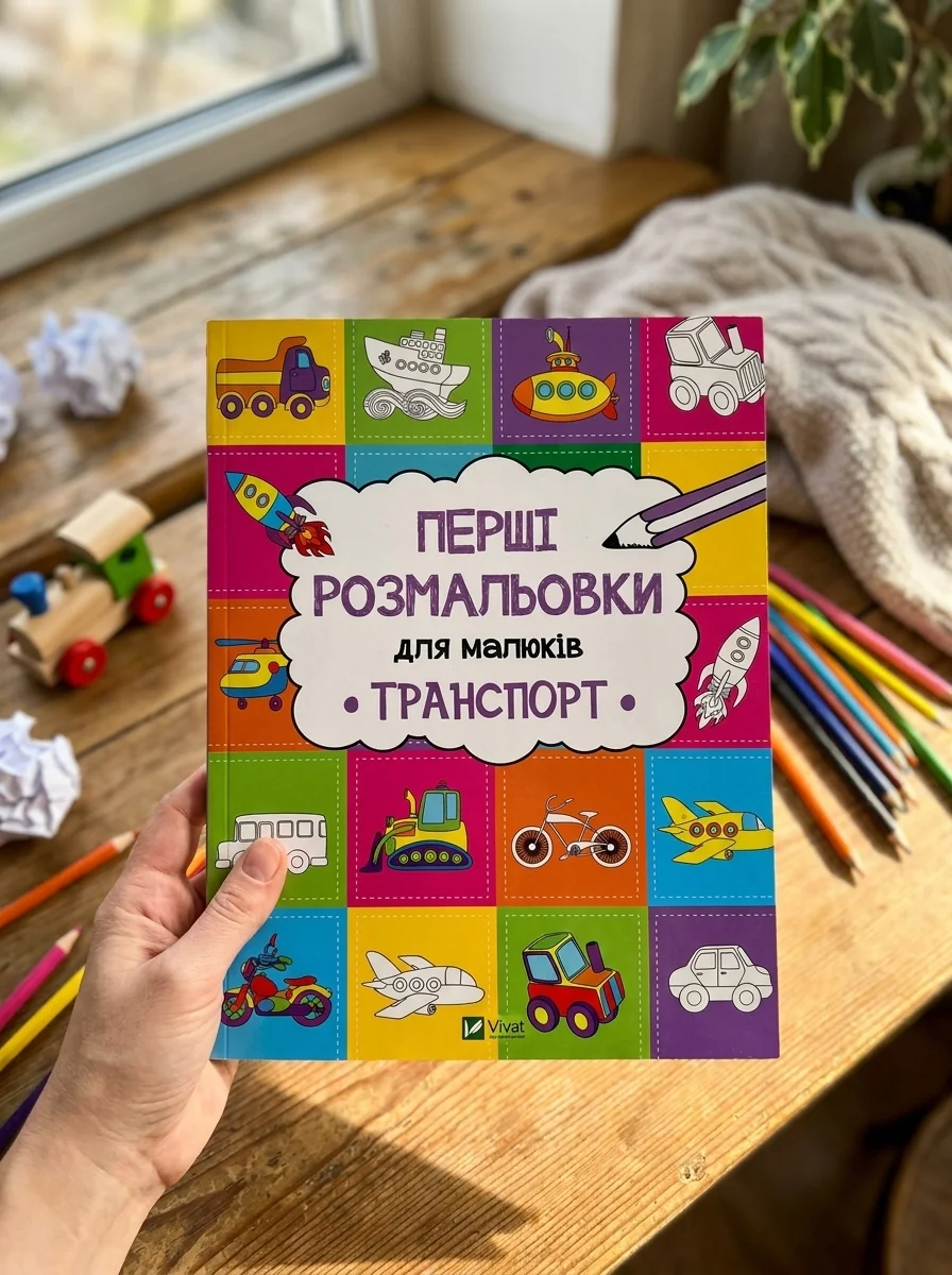Перші розмальовки для малюків. Транспорт — Розмальовки для дітей