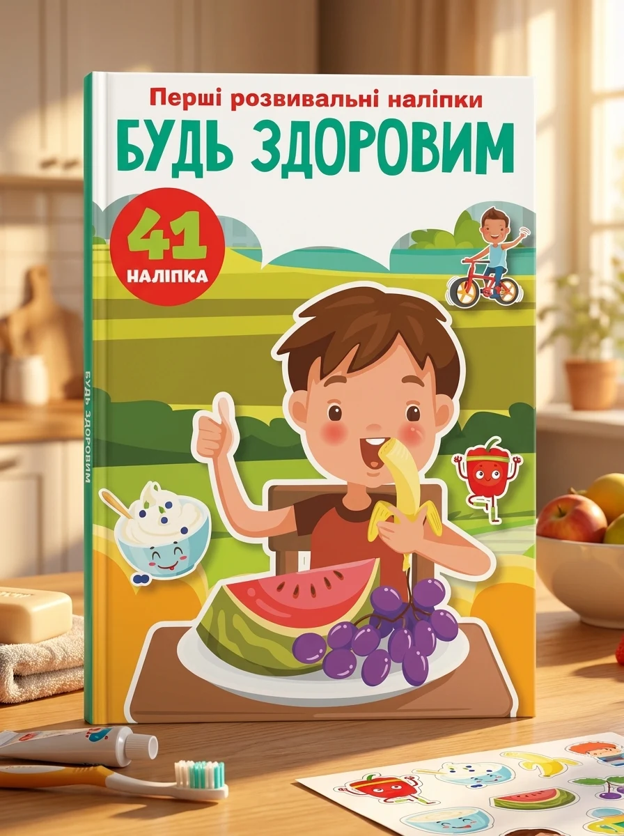 Перші розвивальні наліпки. Будь здоровим. 41 наліпка — фото 2