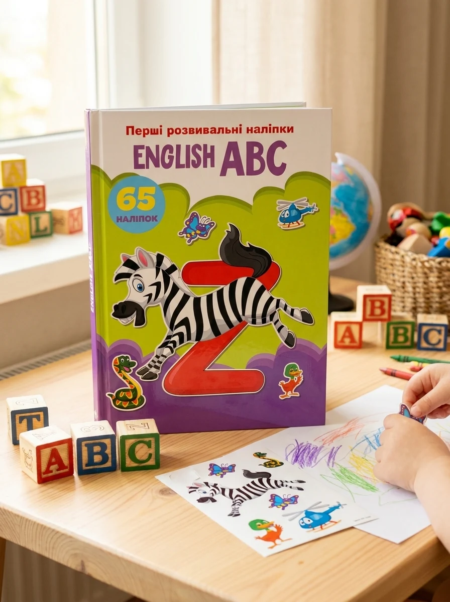 Перші розвивальні наліпки. English ABC. 65 наліпок, — Вивчення мов