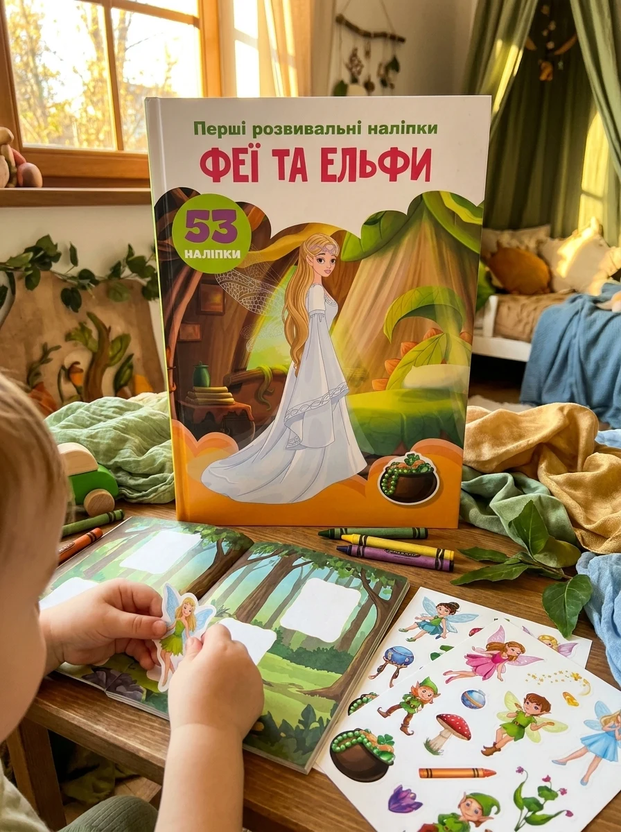 Перші розвивальні наліпки. Феї та ельфи. 53 наліпки, — Дитяча література