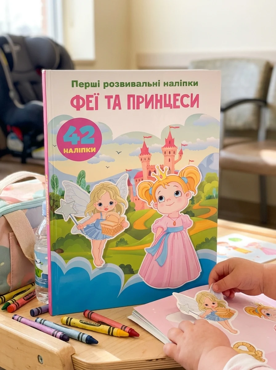 Перші розвивальні наліпки. Феї та принцеси. 42 наліпки, — Дитяча література