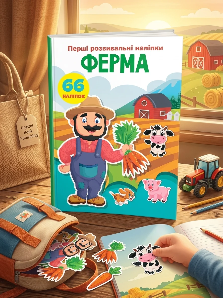 Перші розвивальні наліпки. Ферма. 66 наліпок, — Дитяча література