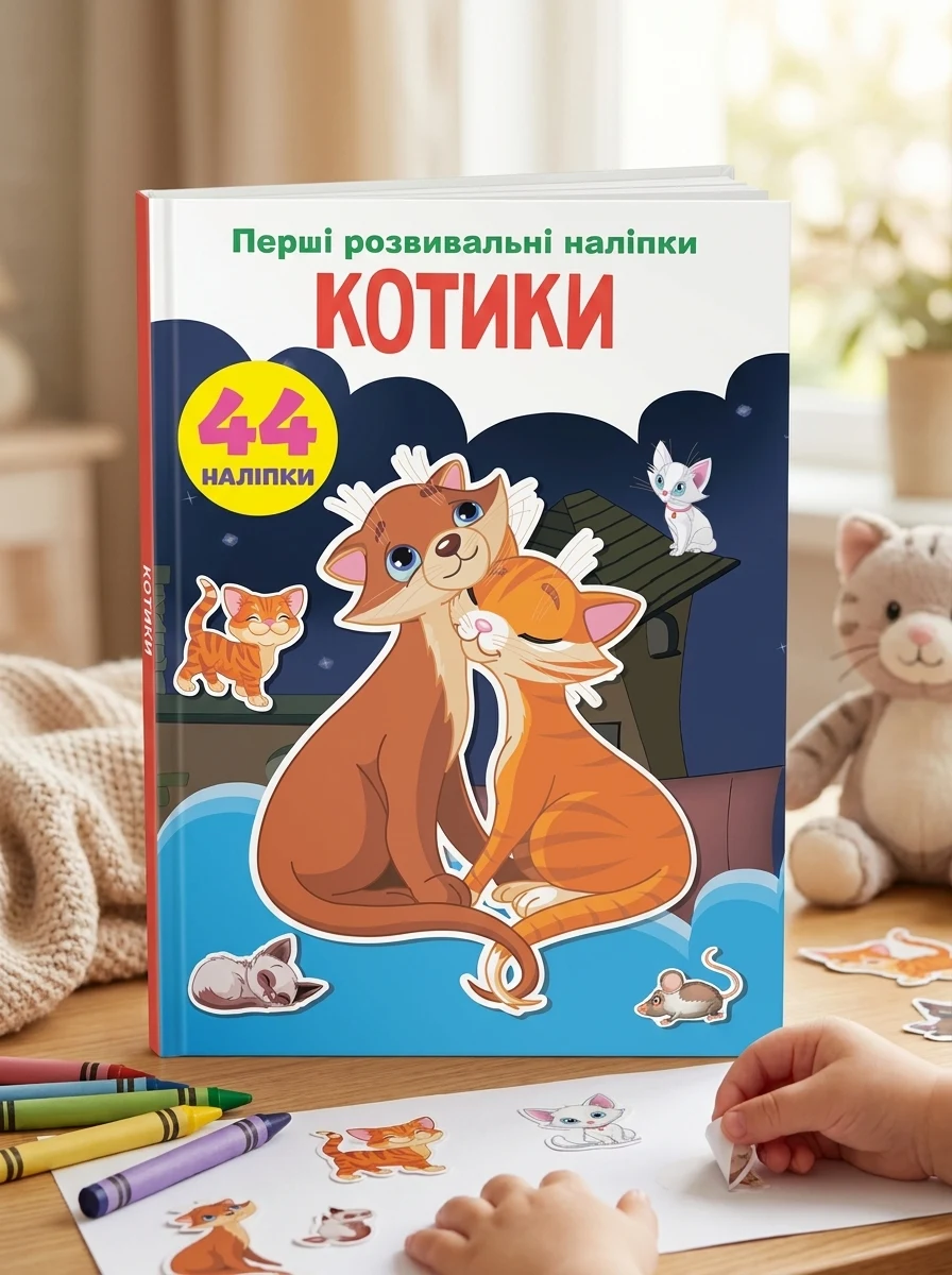 Перші розвивальні наліпки. Котики. 44 наліпки, — Дитяча література