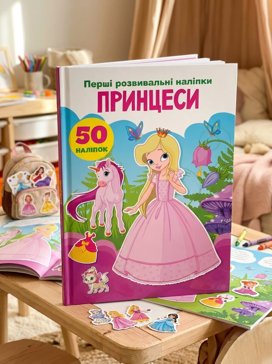 Перші розвивальні наліпки. Принцеси. 50 наліпок, — Дитяча література