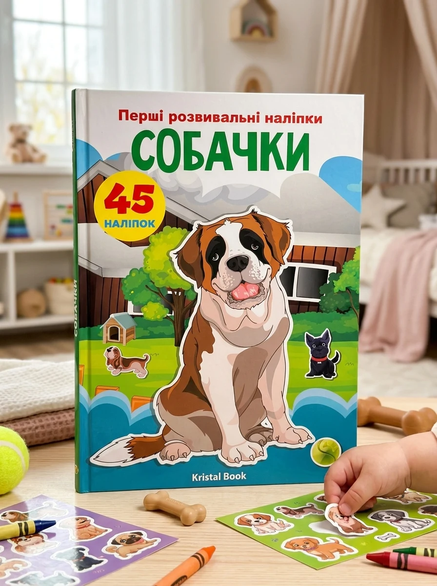 Перші розвивальні наліпки. Собачки. 45 наліпок, — Дитяча література