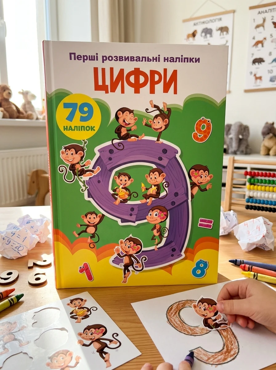 Перші розвивальні наліпки. Цифри. 79 наліпок, — Дитяча література