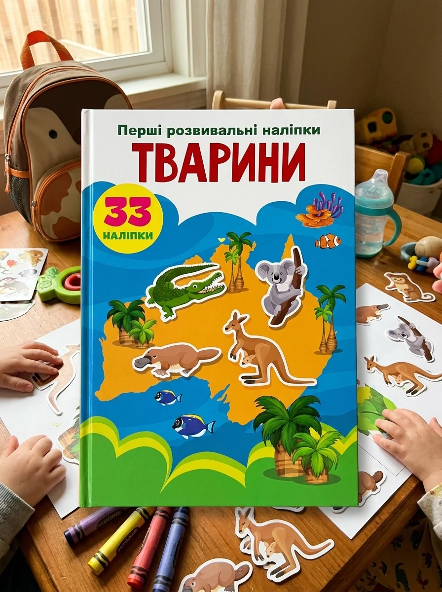 Перші розвивальні наліпки. Тварини. 33 наліпки — фото 2
