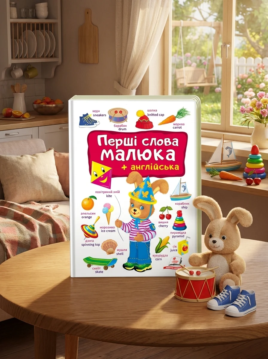 Перші слова малюка + англійська (Пегас) — Дитячі книги