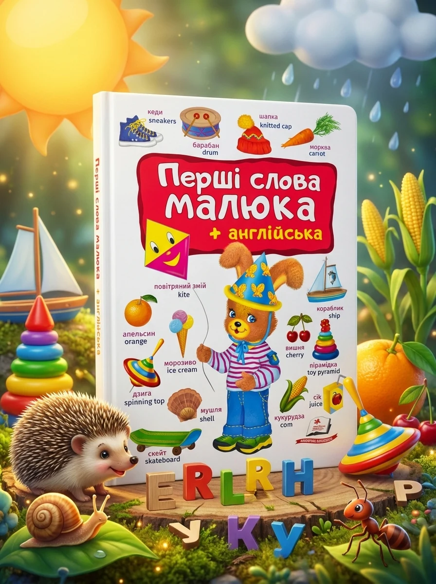 Перші слова малюка + англійська — Дитячі книги