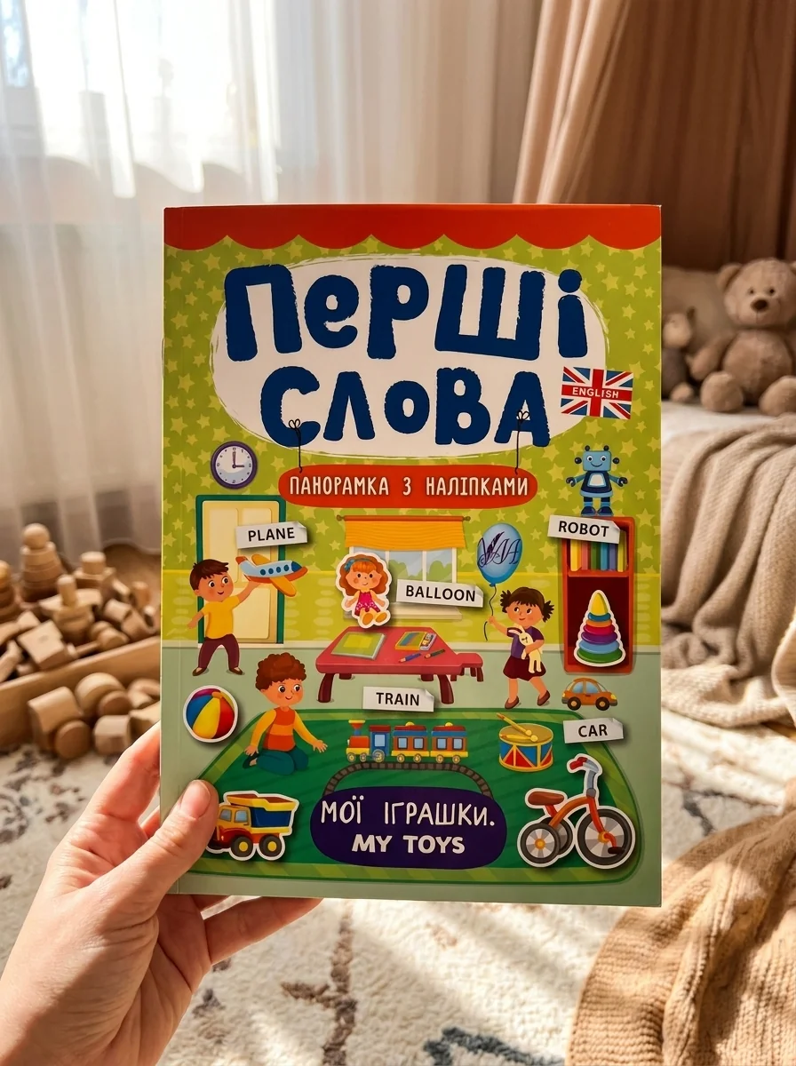 Перші слова. My Toys. Мої іграшки. Панорамка за наліпками — Катерина Смірнова, обкладинка
