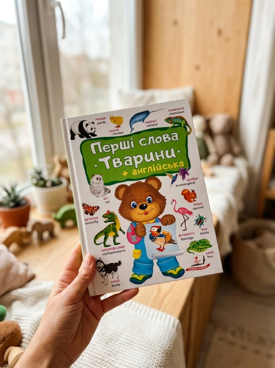 Перші слова. Тварини + англійська — Ярова Т., обкладинка