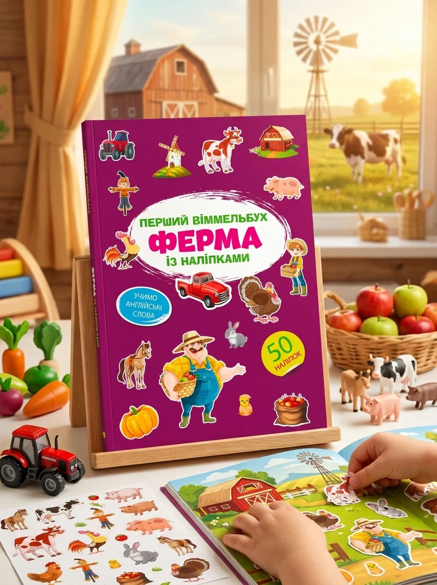 Перший віммельбух із наліпками. Ферма — Дитяча література