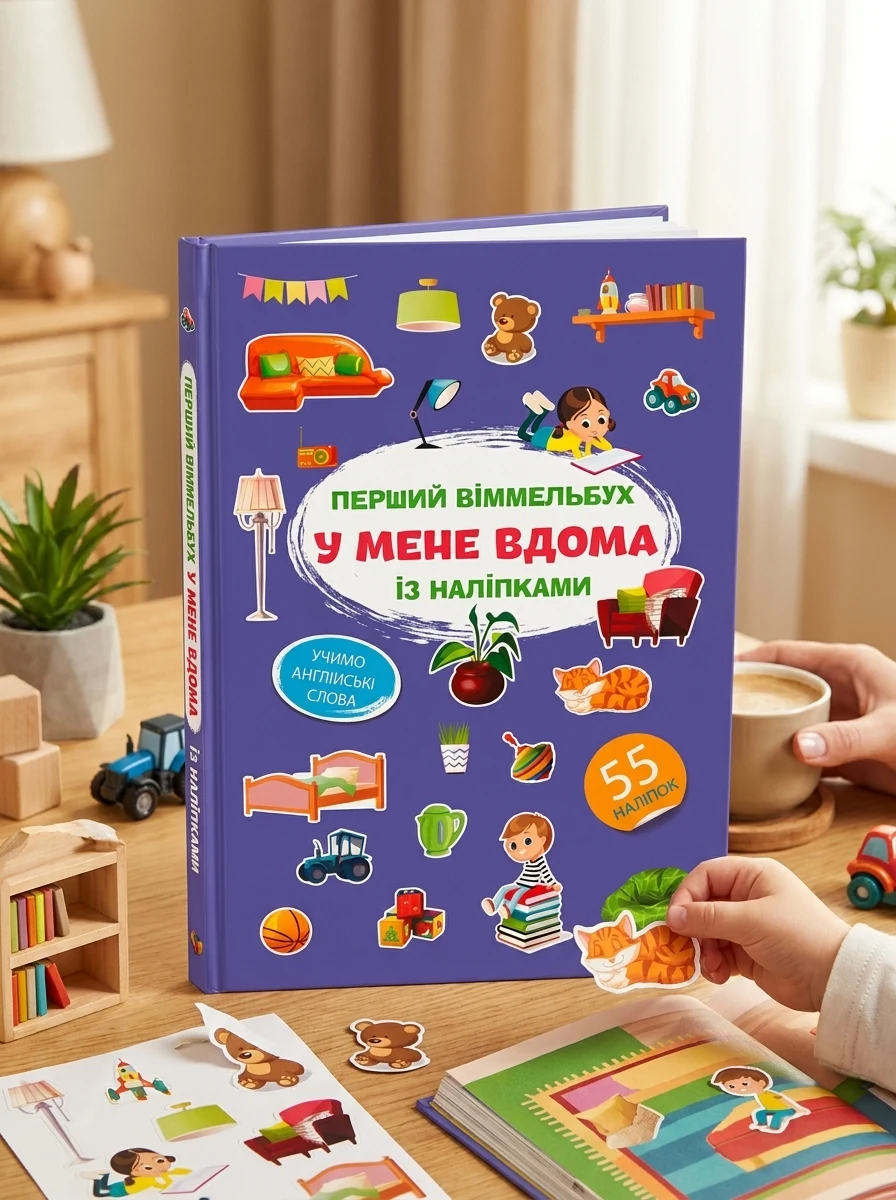 Перший віммельбух із наліпками. У мене вдома — Дитяча література
