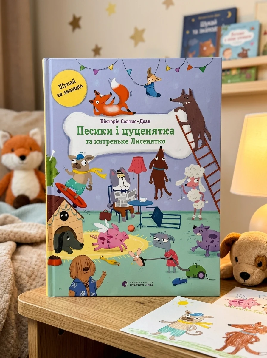 Песики і цуценята та хитреньке Лисенятко