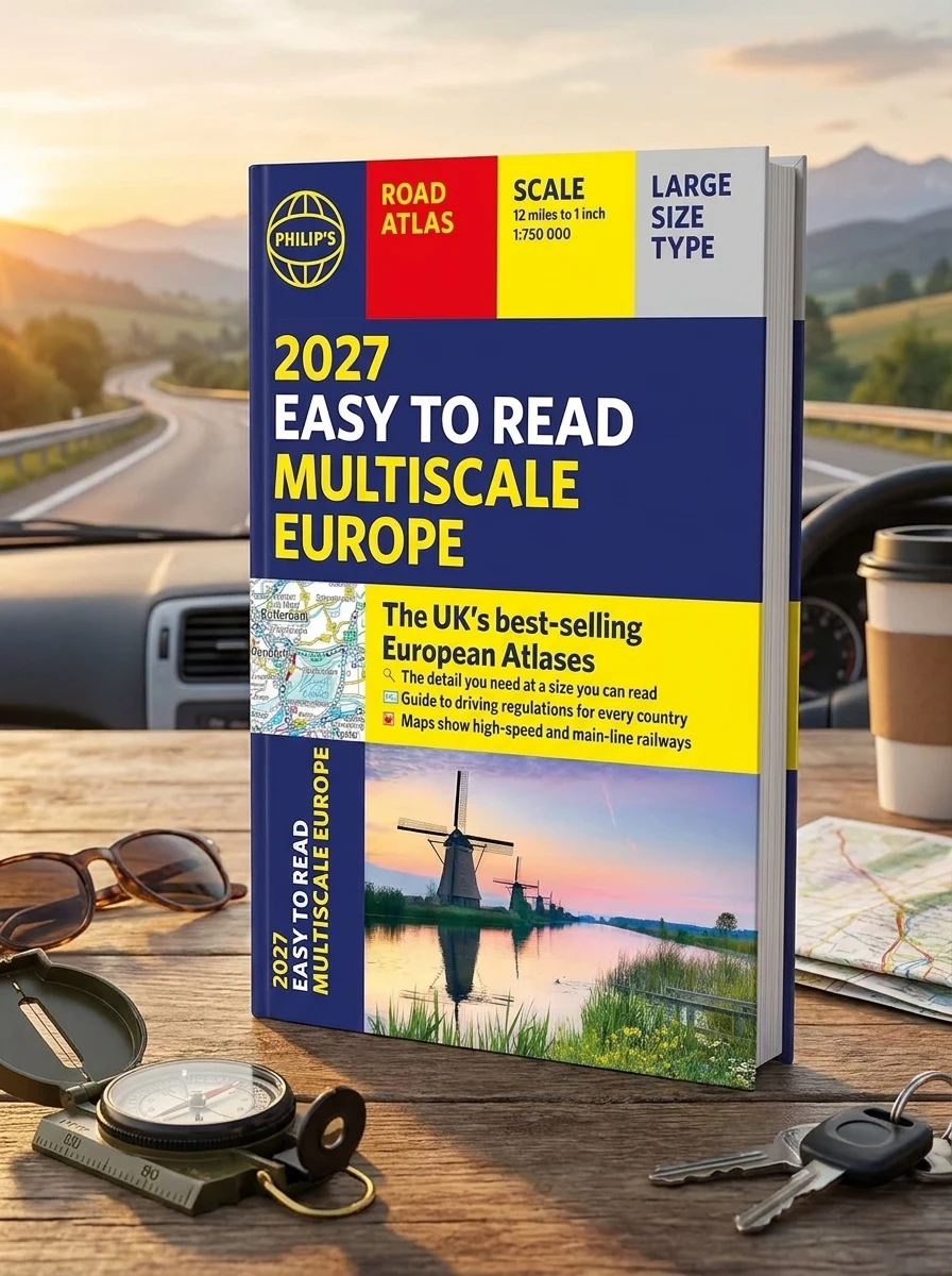Philip's 2027 Easy to Read Multiscale Road Atlas of Europe — Вивчення мов