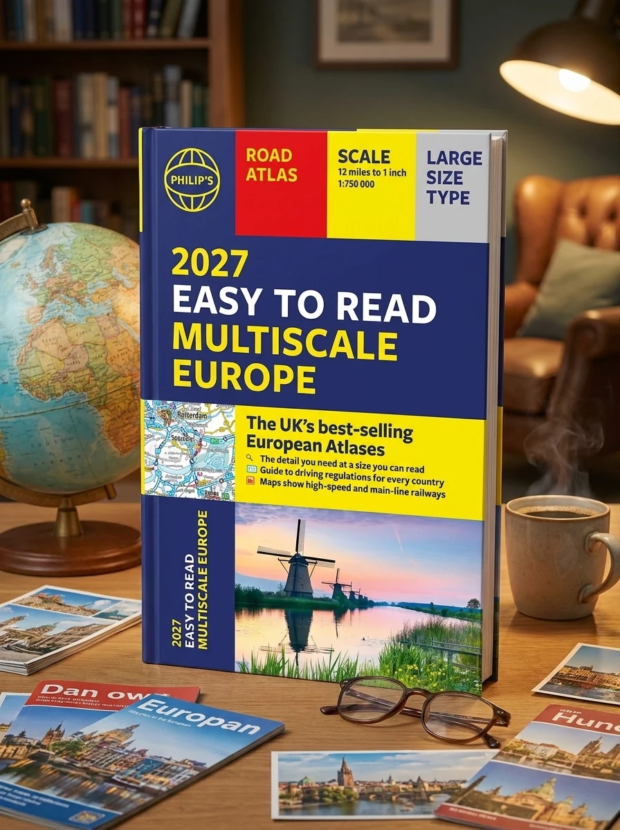 Philip's 2027 Easy to Read Multiscale Road Atlas of Europe — фото 2