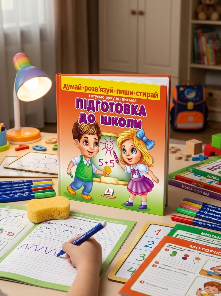Підготовка до школи. Готуємо руку до письма + фломастер