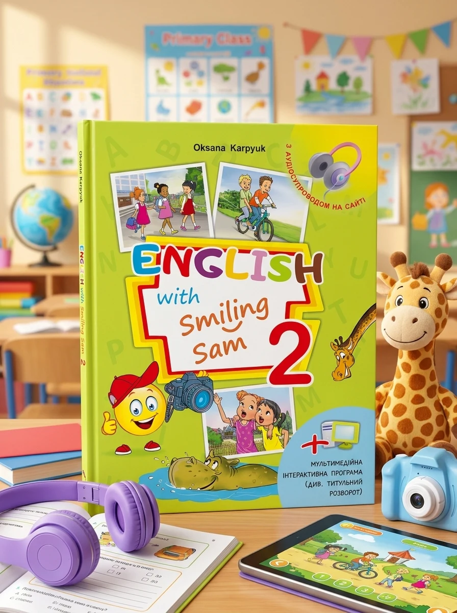 Підручник для 2 класу English with Smiling Sam 2 (з аудіосупроводом та мультимедійною інтерактивною програмою) — Навчальна література