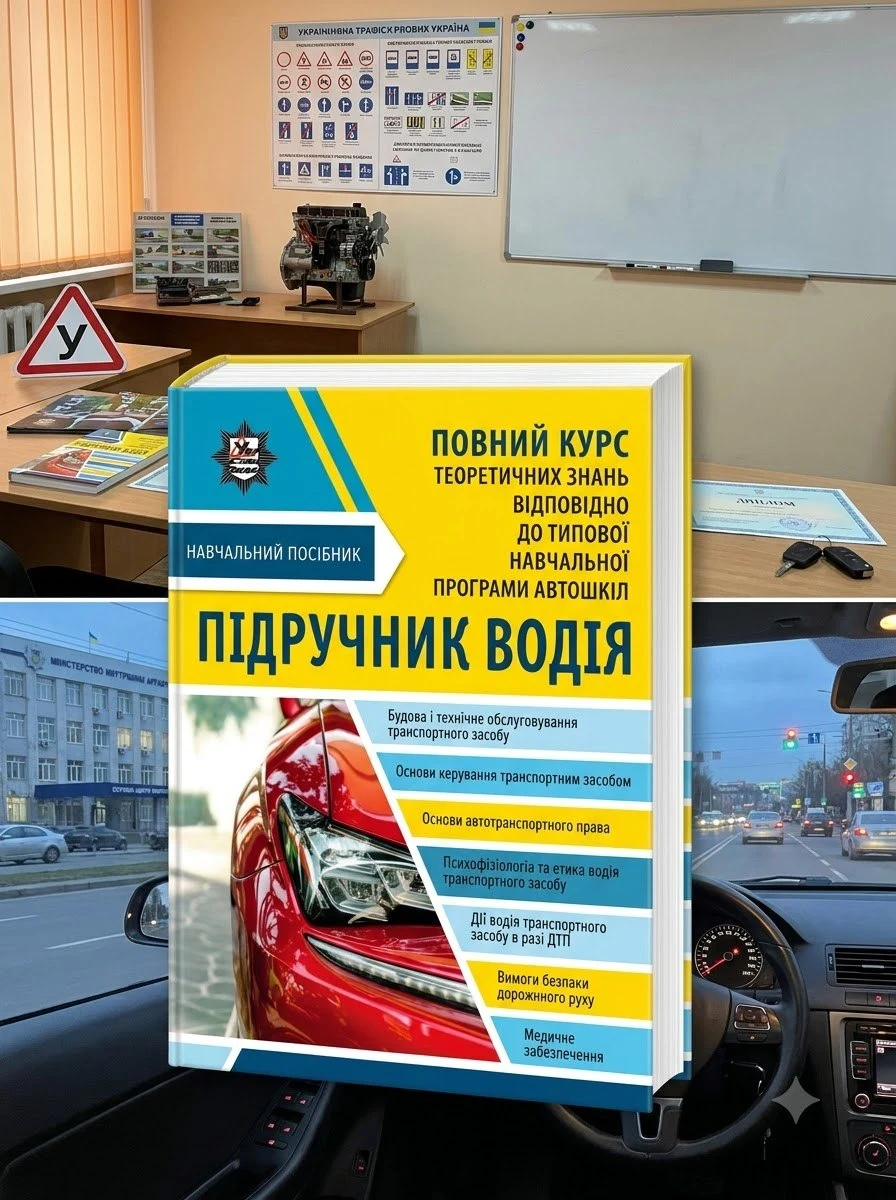 ПІДРУЧНИК ВОДІЯ + безкоштовні онлайн додатки, обкладинка