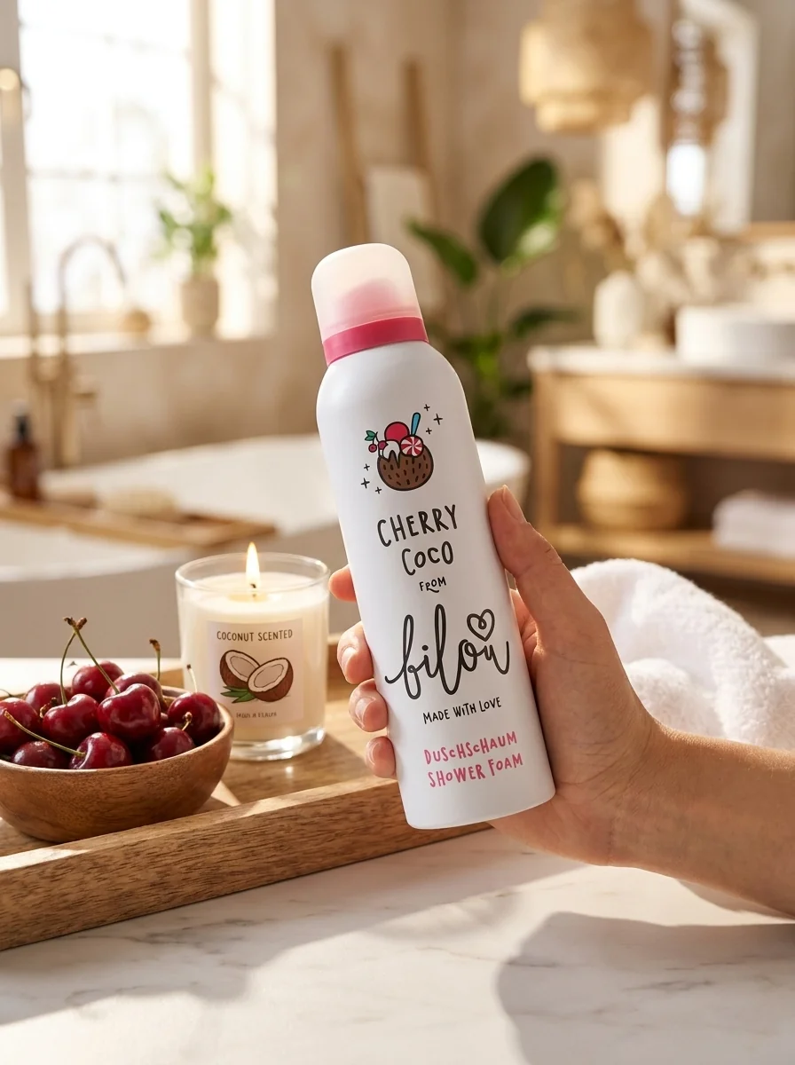 Пінка для душу Bilou Cherry Coco 200 мл, обкладинка