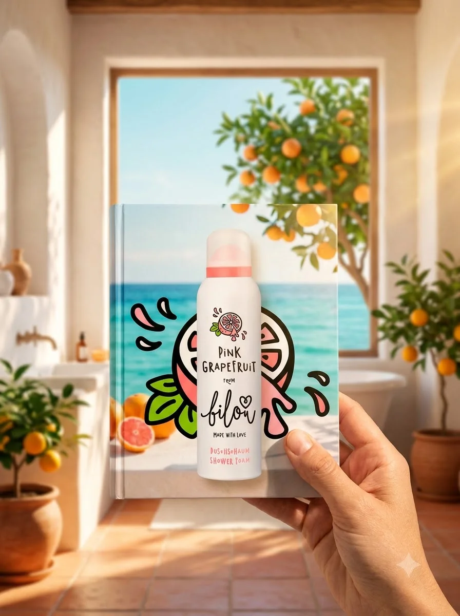 Пінка для душу Bilou Pink Grapefruit 200 мл, обкладинка