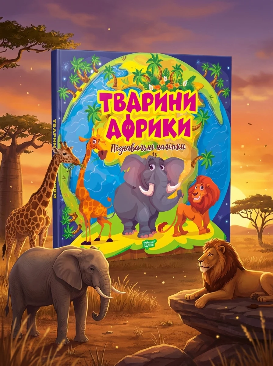Пізнавальні наліпки. Тварини Африки — Книги